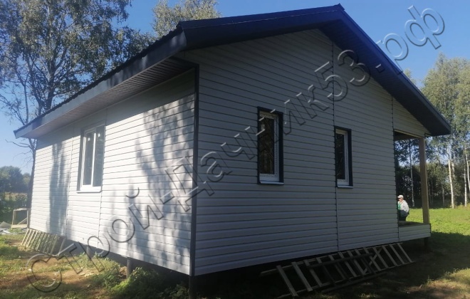 3 Каркасно-щитовой дом 9х8м., 72 М², Ленинградская область, Лодейнопольский район, деревня Рогачово. (7)